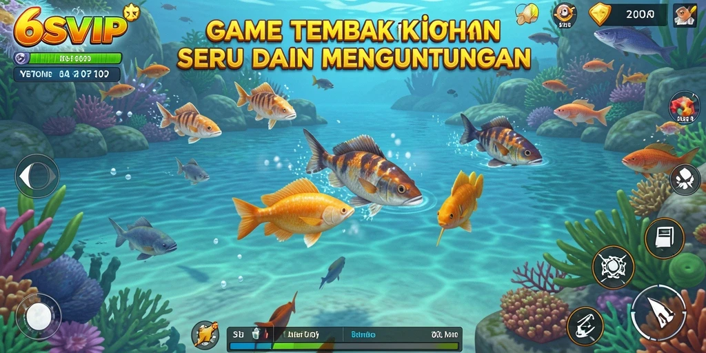 Tangkapan layar gameplay 6SVIP menampilkan suasana laut yang menakjubkan.