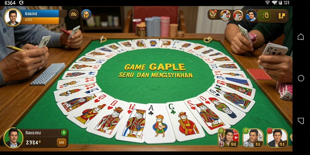 Tampilan gameplay seru Gaple di 8364.