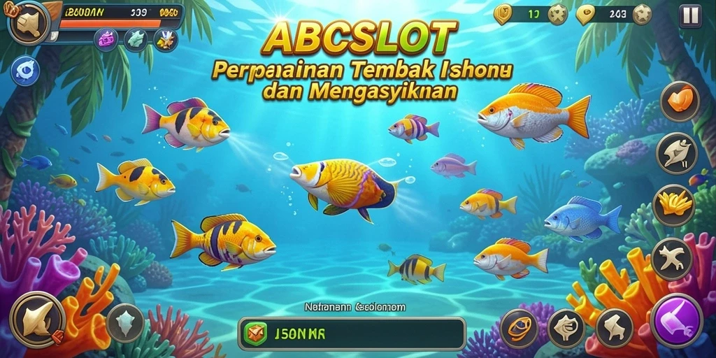 Tangkapan layar ABCSLOT menunjukkan pemain tengah berburu ikan di dunia bawah laut.