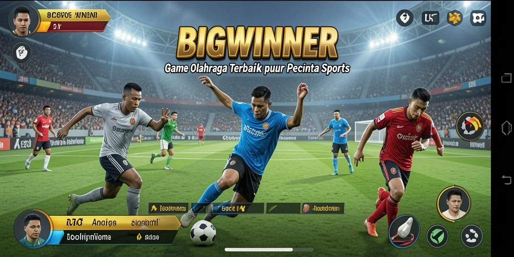 Tampilan gameplay mendebarkan dari BIGWINNER dengan aksi olahraga yang seru.