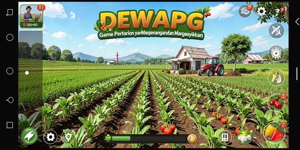 Tampilan gameplay DEWAPG yang menarik dalam dunia pertanian.