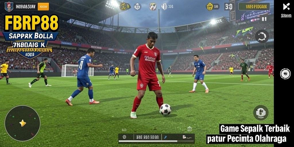 Screenshot utama FBRP88 menampilkan aksi di lapangan sepak bola.