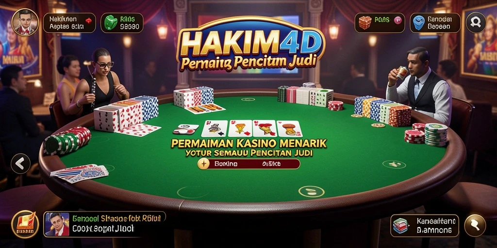 Screenshot gameplay HAKIM4D menampilkan pengalaman kasino yang seru dan interaktif.