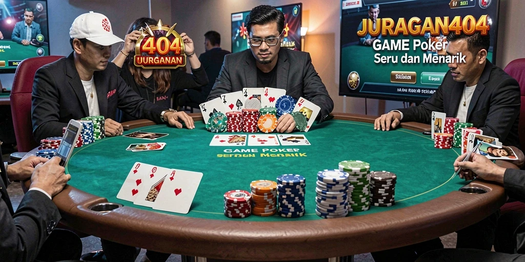 Tampilan gameplay seru JURAGAN404 dengan pemain berinteraksi.