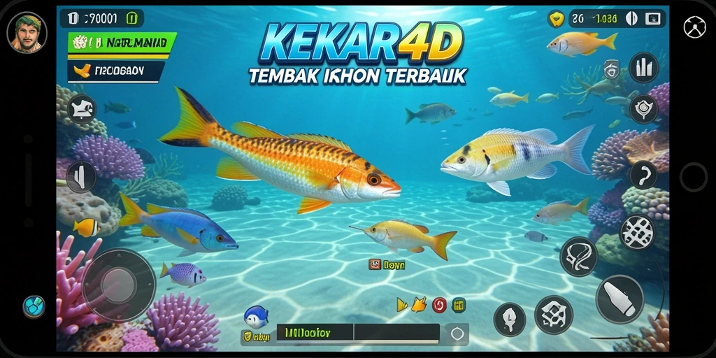 Tampilan gameplay menakjubkan di KEKAR4D saat menembak ikan.