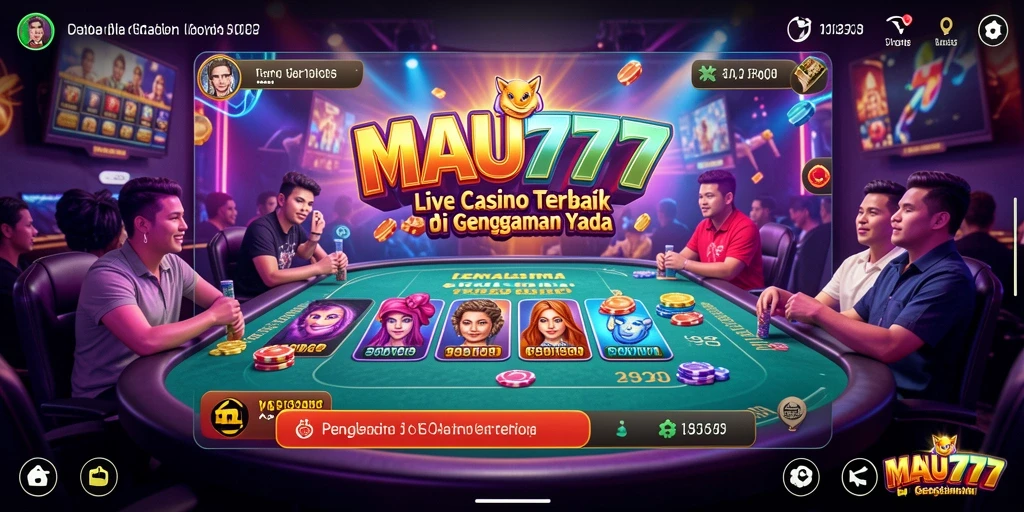 Screenshot gameplay MAU777 yang memukau dengan dealer langsung dan efek visual yang menawan.