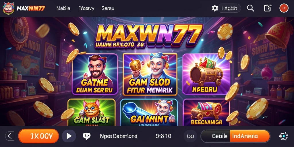 Tampilan seru dari gameplay slot MAXWIN77 yang menarik.