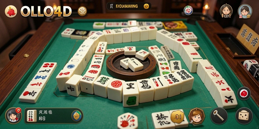 Screenshot OLLO4D menampilkan momen seru saat bermain Mahjong.