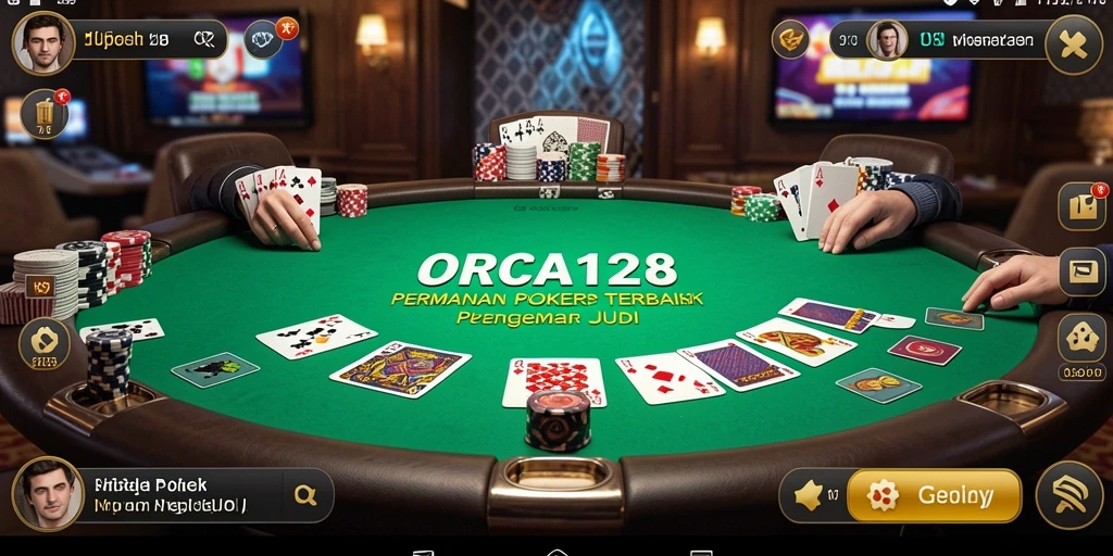 Tampilan seru saat bermain Poker di ORCA128 yang penuh aksi.