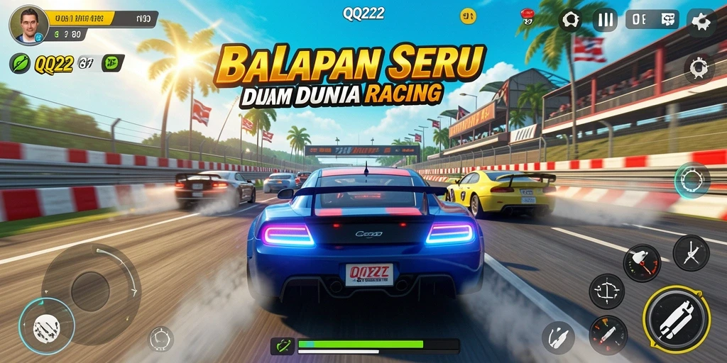 Gameplay Racing seru di QQ222 dengan grafis yang menakjubkan.