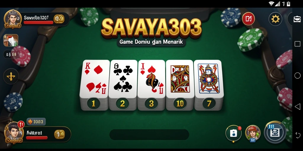 Tampilan game Domino SAVAYA303 yang seru dan penuh tantangan.