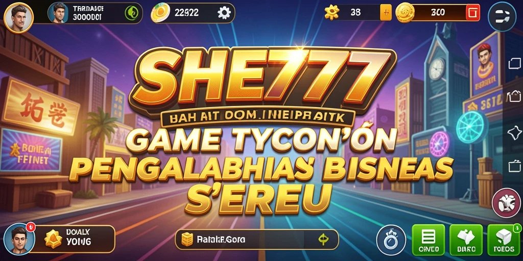 Tampilan gameplay SHE777 yang menarik dalam membangun bisnis Tycoon.