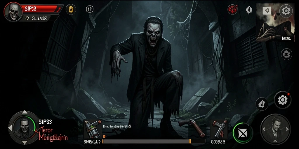 Gameplay SIP33 menampilkan momen mencekam di lokasi angker.
