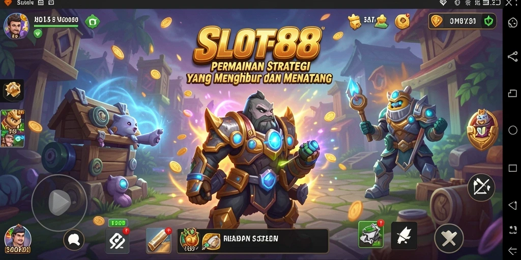 Tampilan gameplay yang mendebarkan dari SLOT88 dengan karakter dan strategi unik.