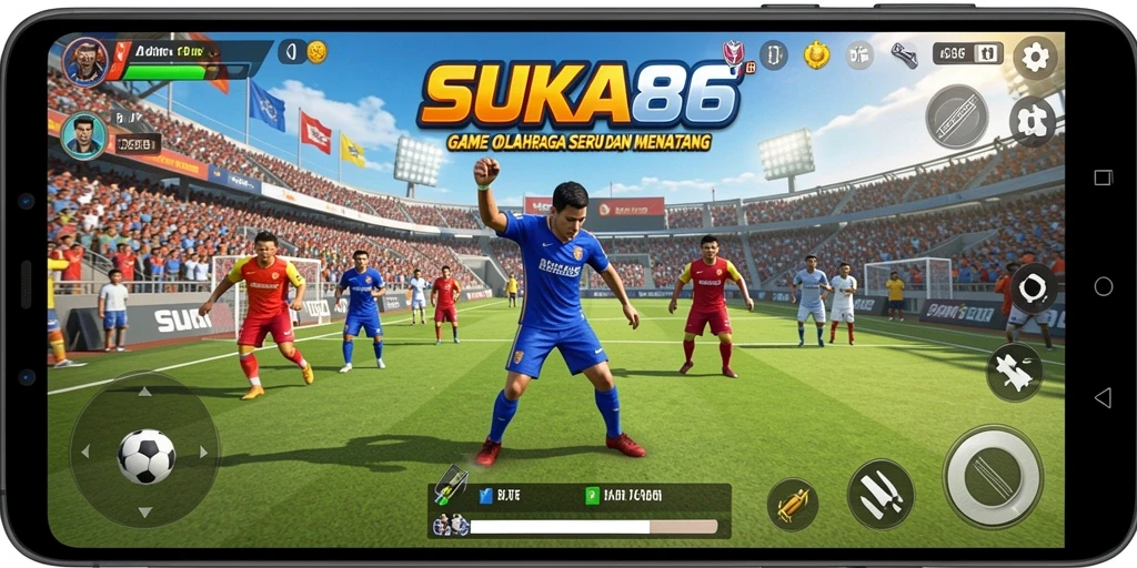 Tampilan gameplay yang dinamis dan mendebarkan di SUKA86.