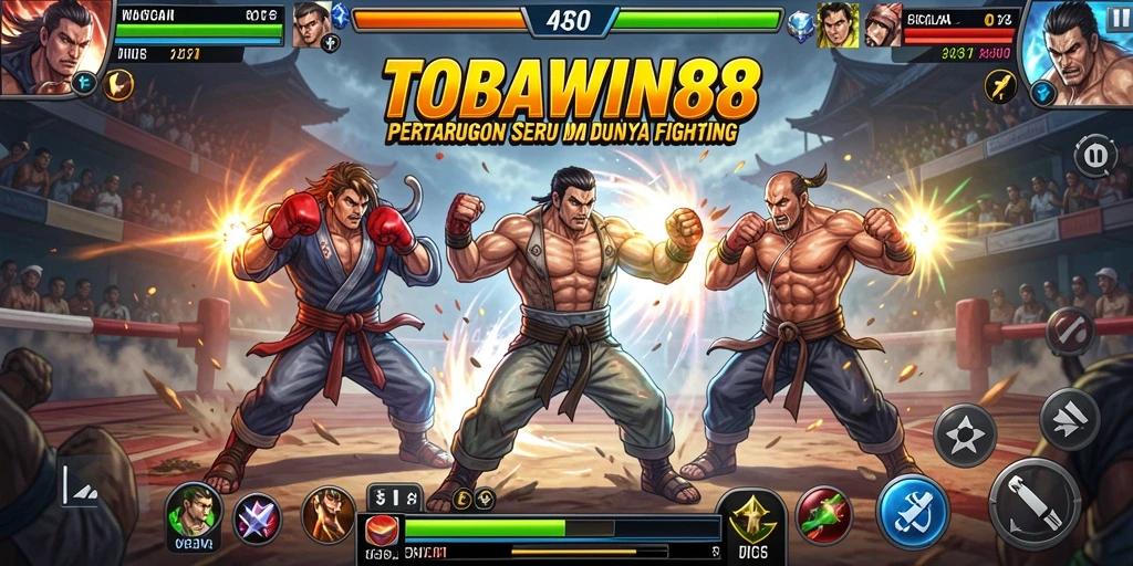 Tampilan combat seru dari TOBAWIN88 dengan karakter beraksi.