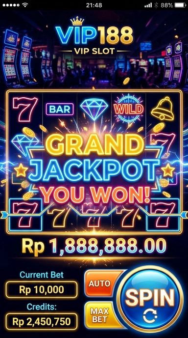 Tampilan utama aplikasi vip188 yang mudah diakses.
